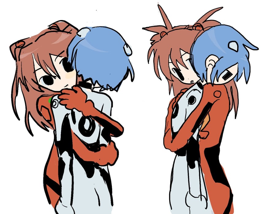 souryuu asuka langley and ayanami rei (neon genesis evangelion) drawn by puchi677