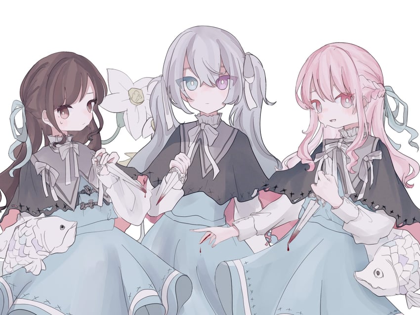 hatsune miku, shinonome ena, akiyama mizuki, and 25-ji miku (vocaloid and 2 more) drawn by ng_(fa_oo0)