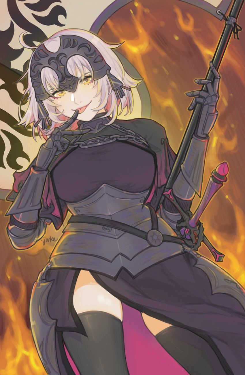 jeanne d'arc alter (fate and 1 more) drawn by jivke