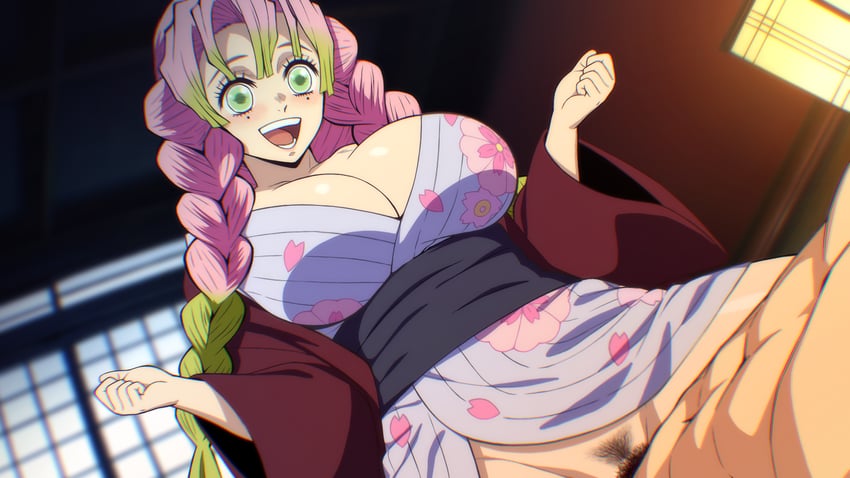 kanroji mitsuri (kimetsu no yaiba) drawn by unknown_showhey