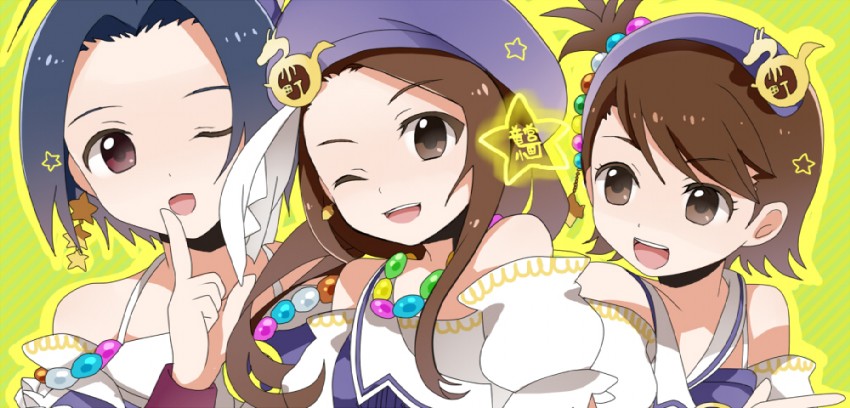 minase iori, miura azusa, and futami ami (idolmaster and 1 more) drawn by kuroton@9610