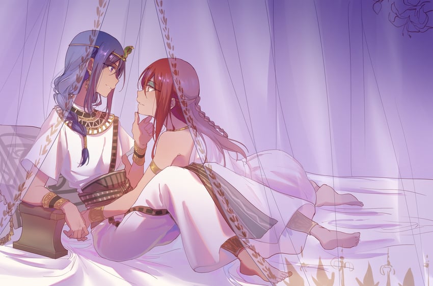 sakurauchi riko and matsuura kanan (love live! and 1 more) drawn by walluka