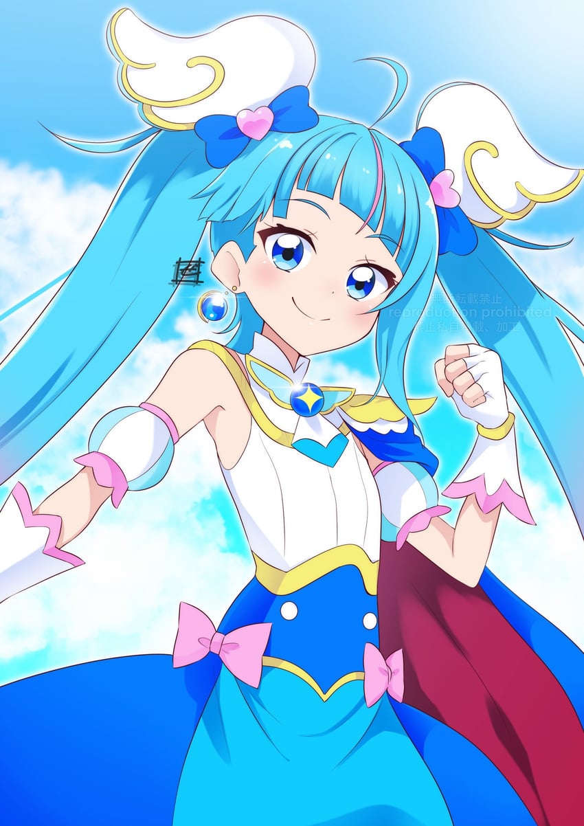 sora harewataru and cure sky (precure and 1 more) drawn by zero-theme