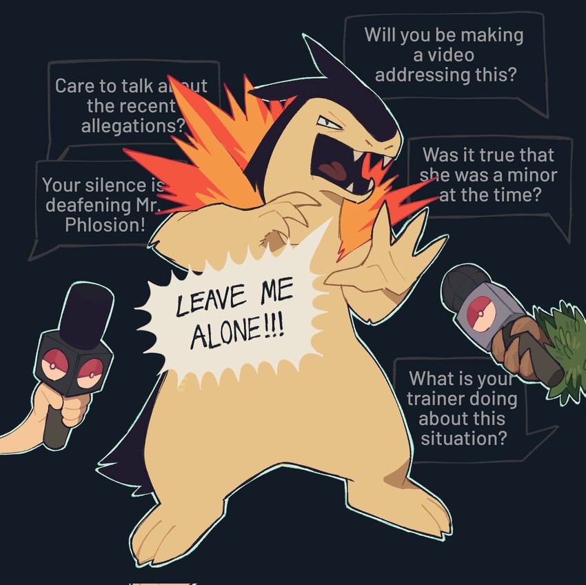 meowth, typhlosion, and rillaboom (pokemon and 1 more) drawn by dustifang