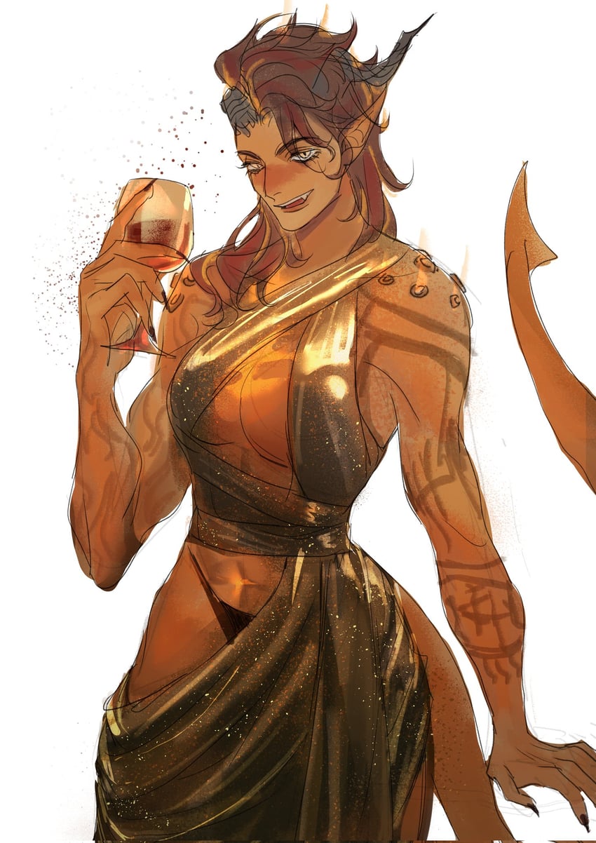 karlach (dungeons & dragons and 2 more) drawn by mashu_(mellalala2022)