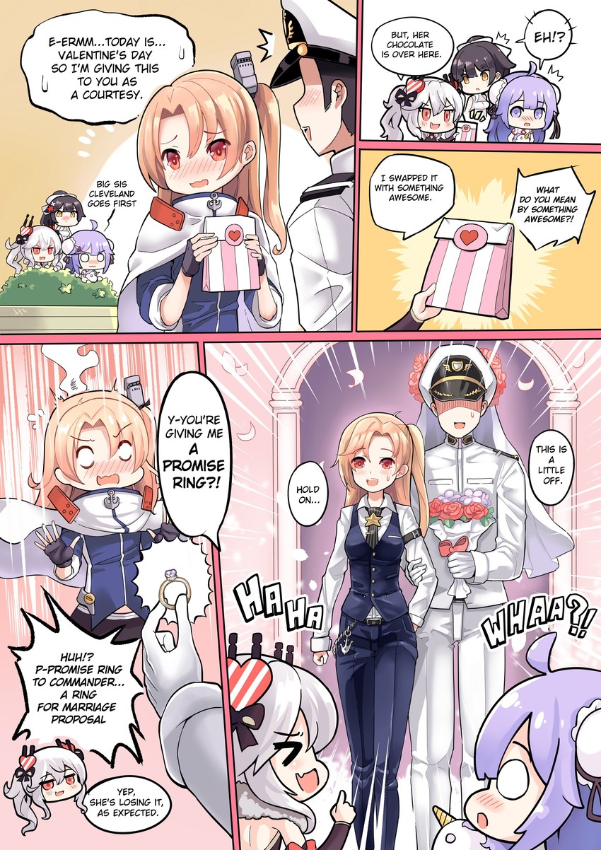 commander, unicorn, takao, cleveland, and vampire (azur lane) drawn by hm_(hmongt)