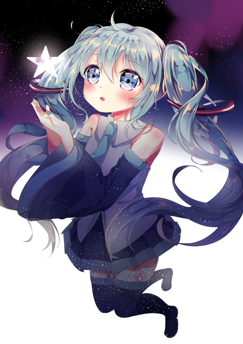 hatsune miku (vocaloid and 2 more) drawn by timins