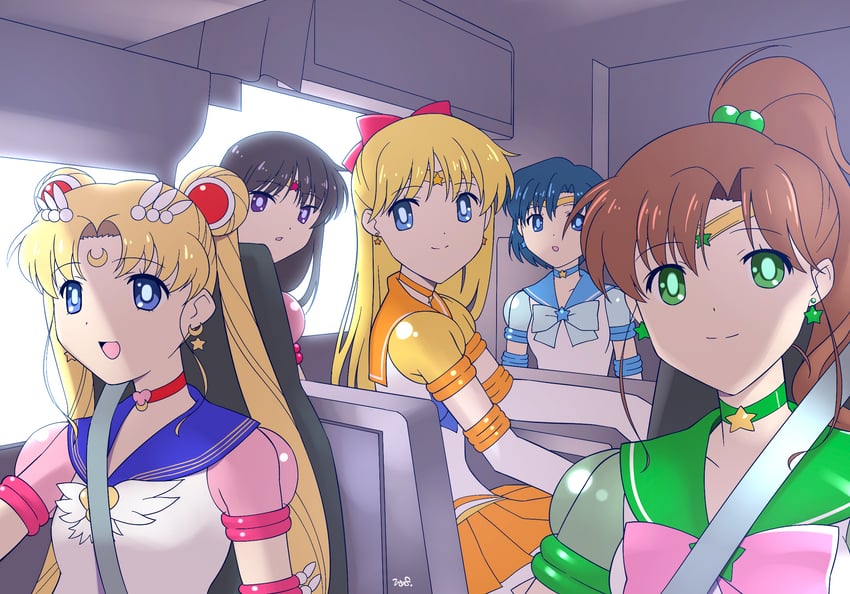 tsukino usagi, sailor moon, mizuno ami, aino minako, hino rei, and 10 more (bishoujo senshi sailor moon and 1 more) drawn by himehachi_(hime8manga)