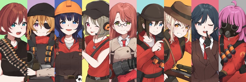 yuki setsuna, uehara ayumu, osaka shizuku, tennoji rina, nakasu kasumi, and 22 more (love live! and 2 more) drawn by hito_(maruhito)