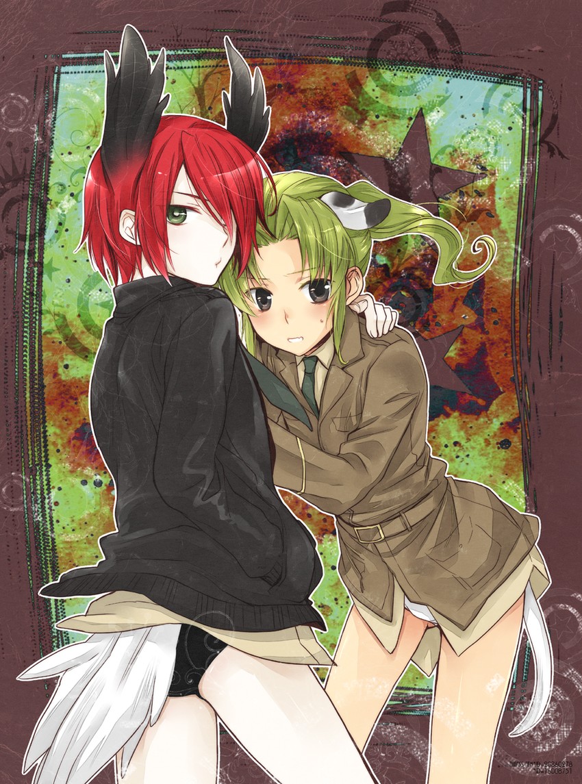 kiyama hiroto, midorikawa ryuuji, dominica s. gentile, and jane t. godfrey (world witches series and 2 more) drawn by muyako_(junk)