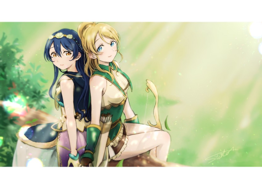 sonoda umi and ayase eli (love live! and 2 more) drawn by suito