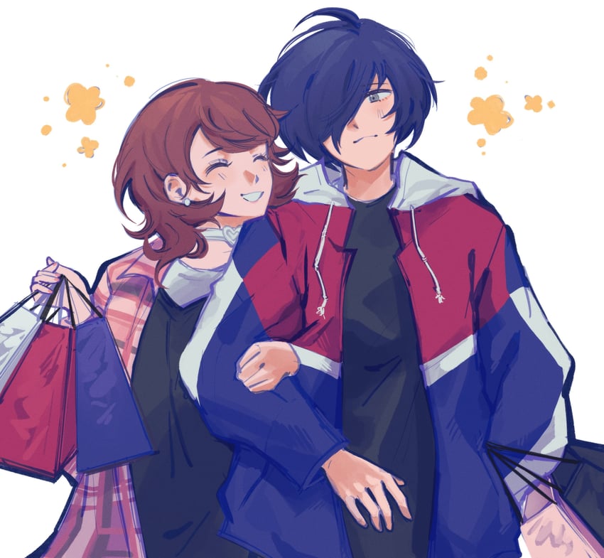 yuuki makoto and takeba yukari (persona and 1 more) drawn by kickthat_can