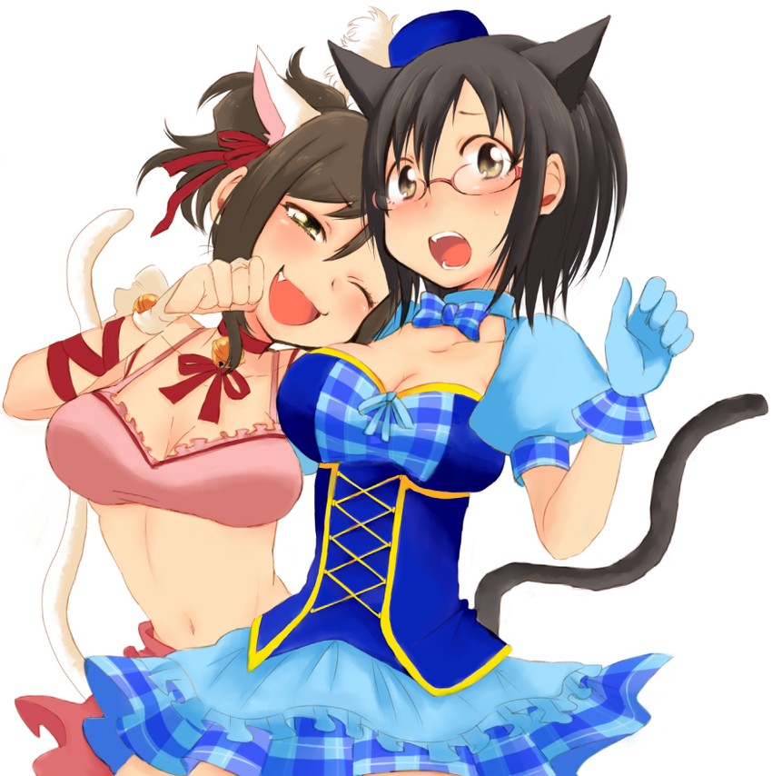 maekawa miku and kamijo haruna (idolmaster and 1 more) drawn by warabeshi
