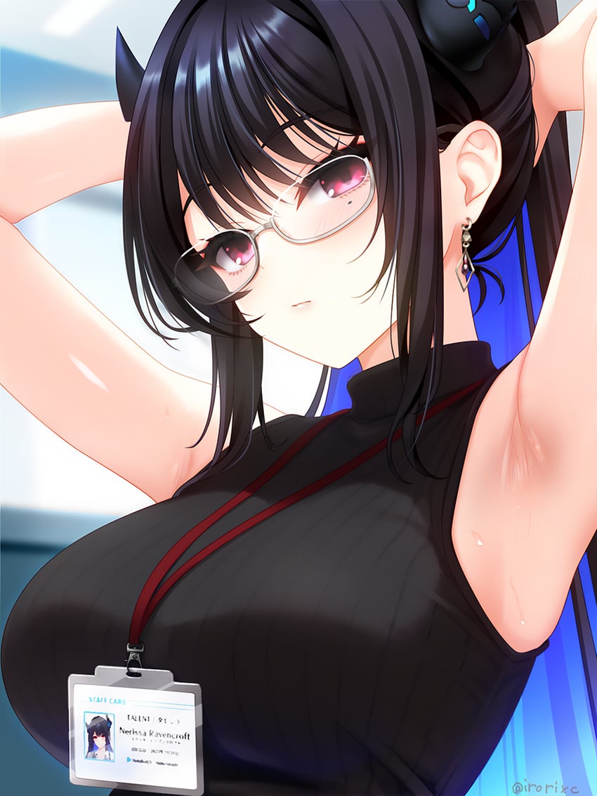 nerissa ravencroft (hololive and 1 more) drawn by irori_(irorixc)