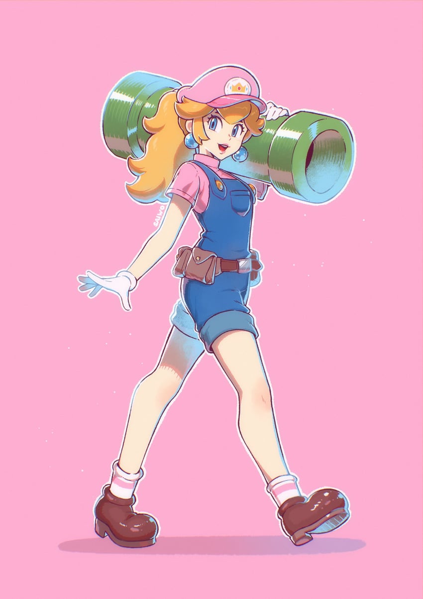 princess peach (mario) drawn by saiwo_(saiwoproject)