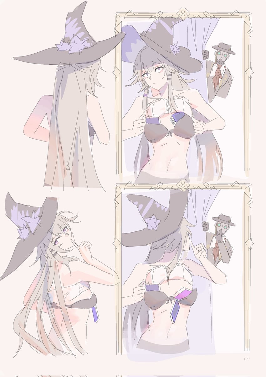 herta, the herta, and screwllum (honkai and 1 more) drawn by gnarlypzofbread