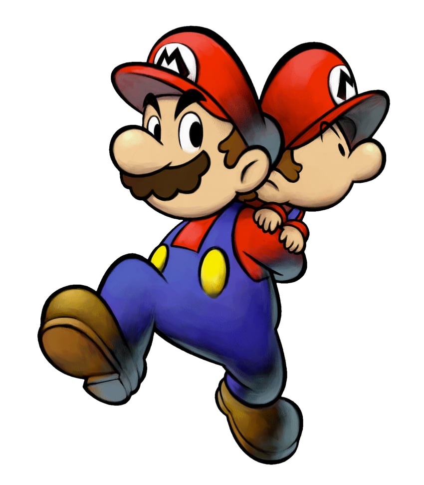 mario and baby mario (mario and 2 more) drawn by masanori_sato