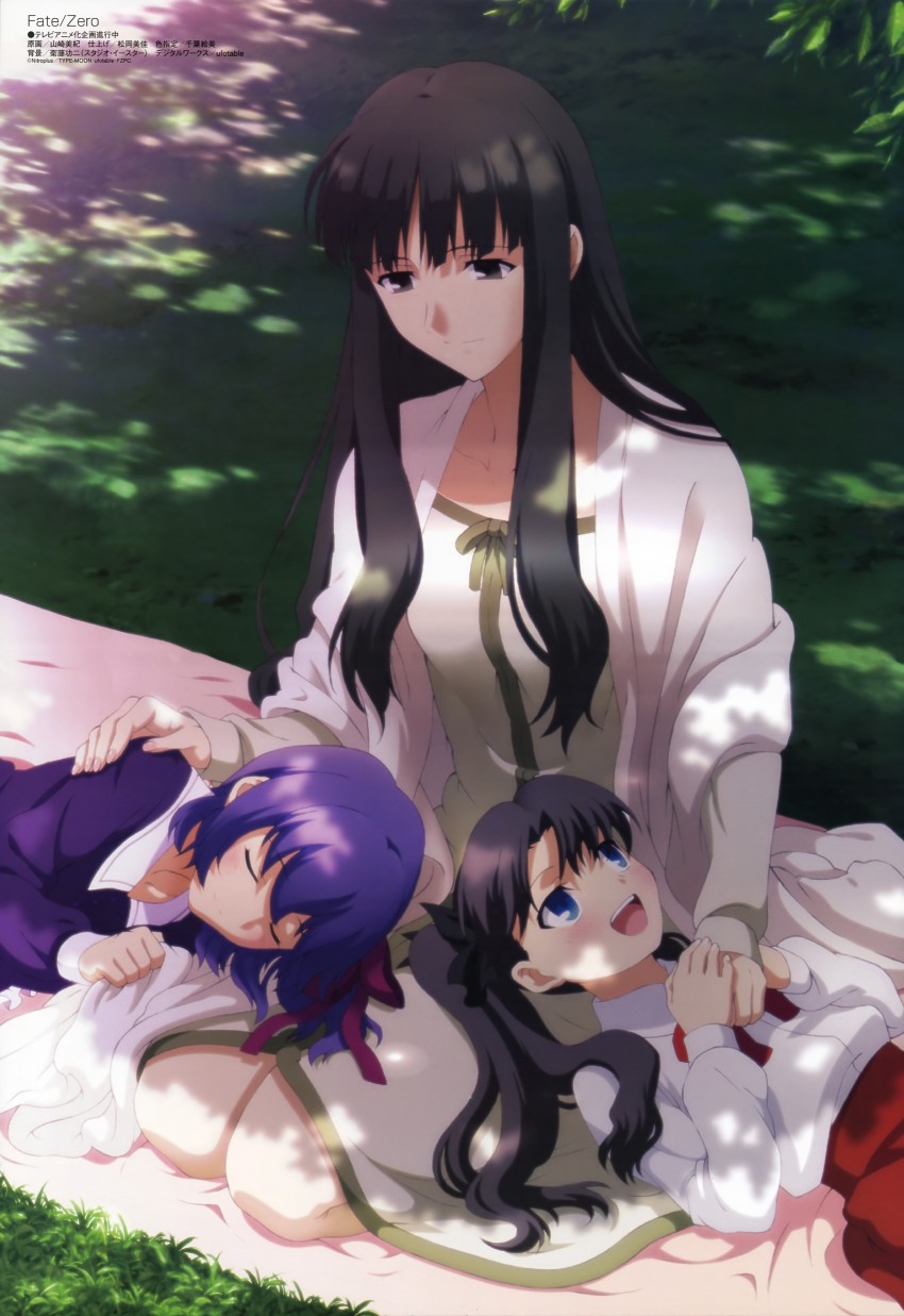 tohsaka rin, matou sakura, and tohsaka aoi (fate and 2 more) drawn by yamazaki_miki