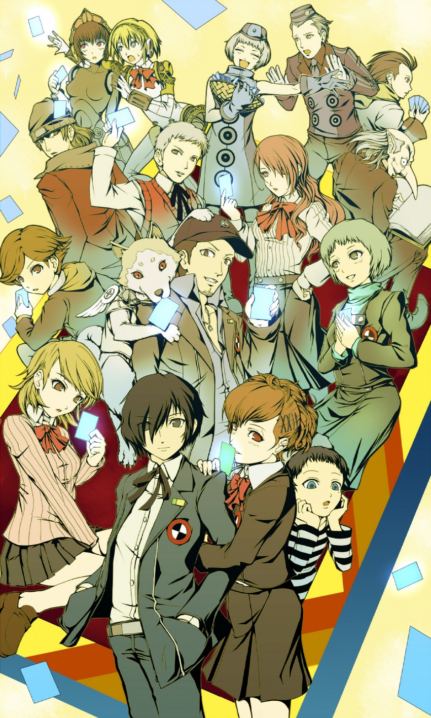 yuuki makoto, aigis, shiomi kotone, takeba yukari, kirijou mitsuru, and 11 more (persona and 2 more) drawn by hi-ho-