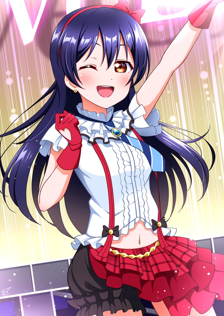 sonoda umi (love live! and 1 more) drawn by haruharo_(haruharo_7315)