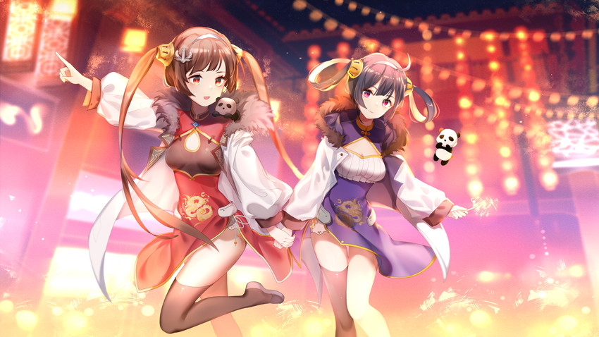ping hai and ning hai (azur lane) drawn by yu_jiu