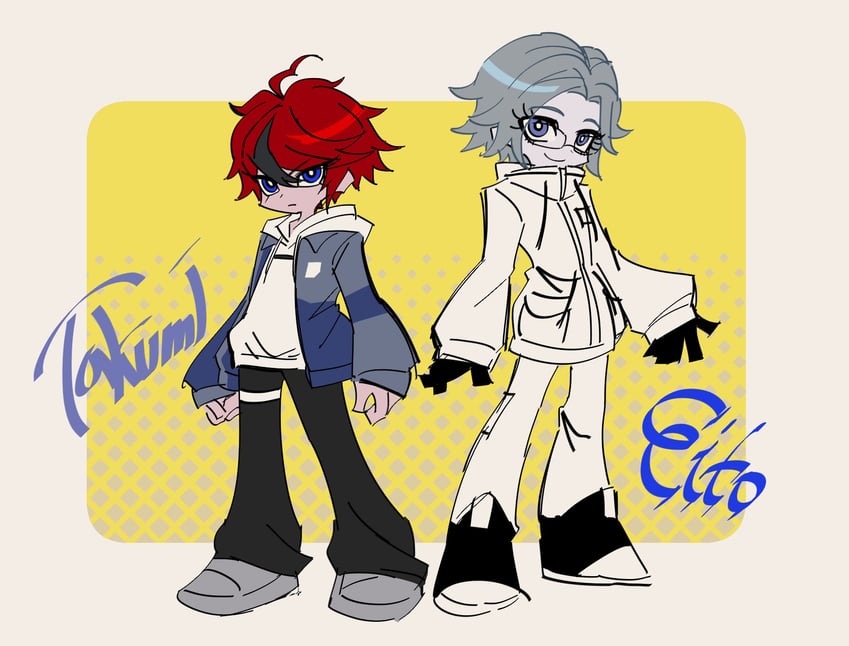 aotsuki eito and sumino takumi (the hundred line -last defense academy-) drawn by takumi_go_lucky