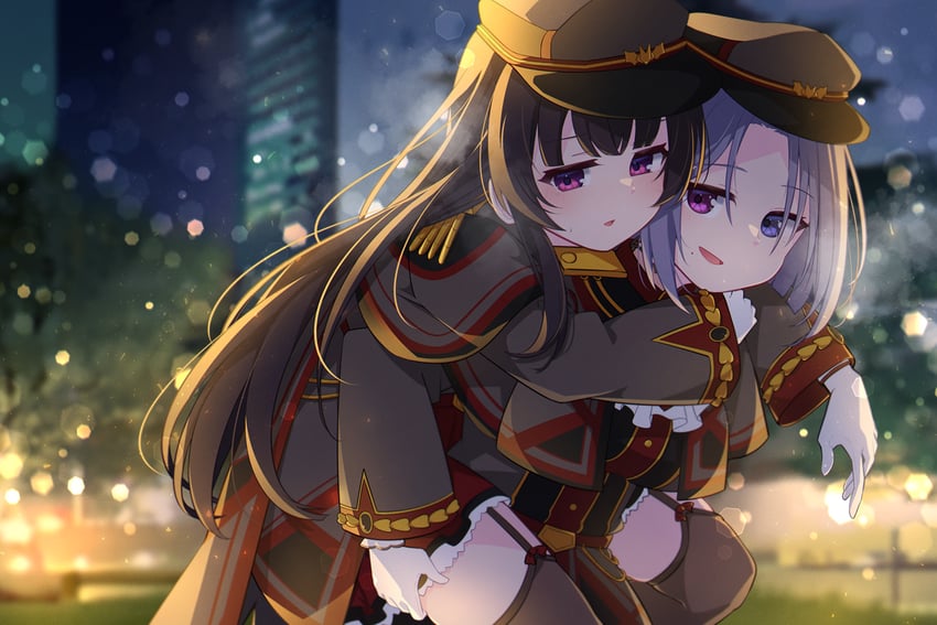 morimoto yuni and kagawa makina (assault lily) drawn by morugen