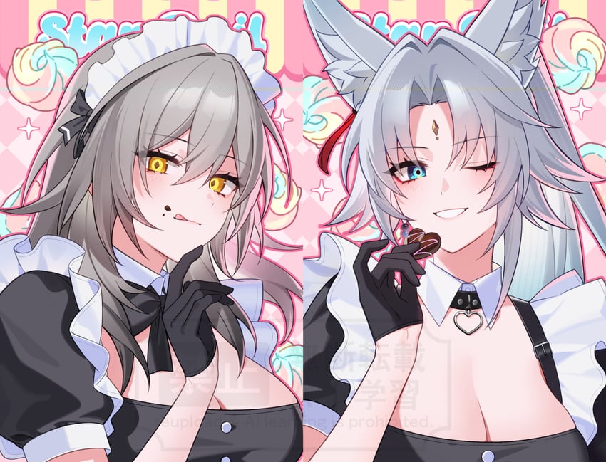 trailblazer, stelle, and feixiao (honkai and 1 more) drawn by bechu