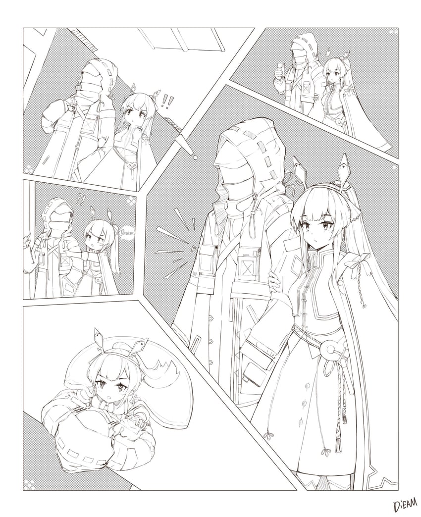 doctor and weedy (arknights) drawn by juejianyami