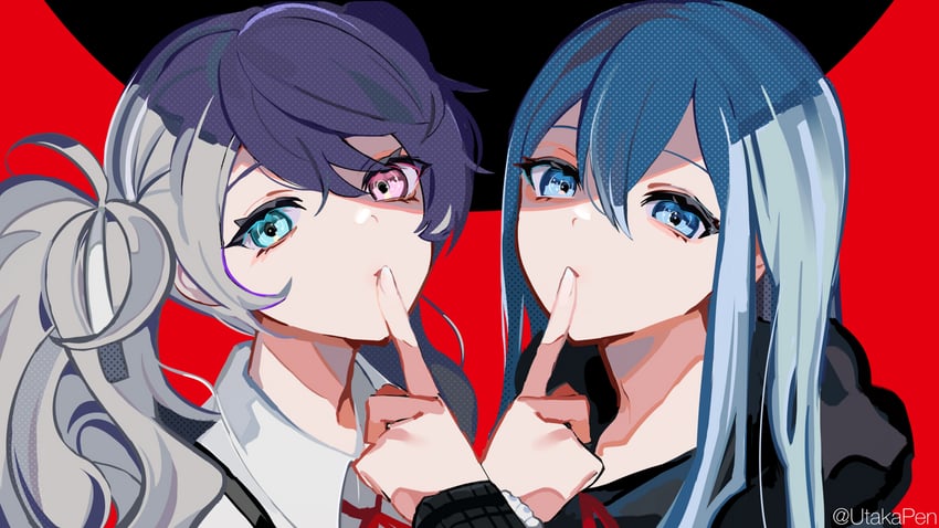 hatsune miku, yoisaki kanade, and 25-ji miku (vocaloid and 2 more) drawn by utakapen