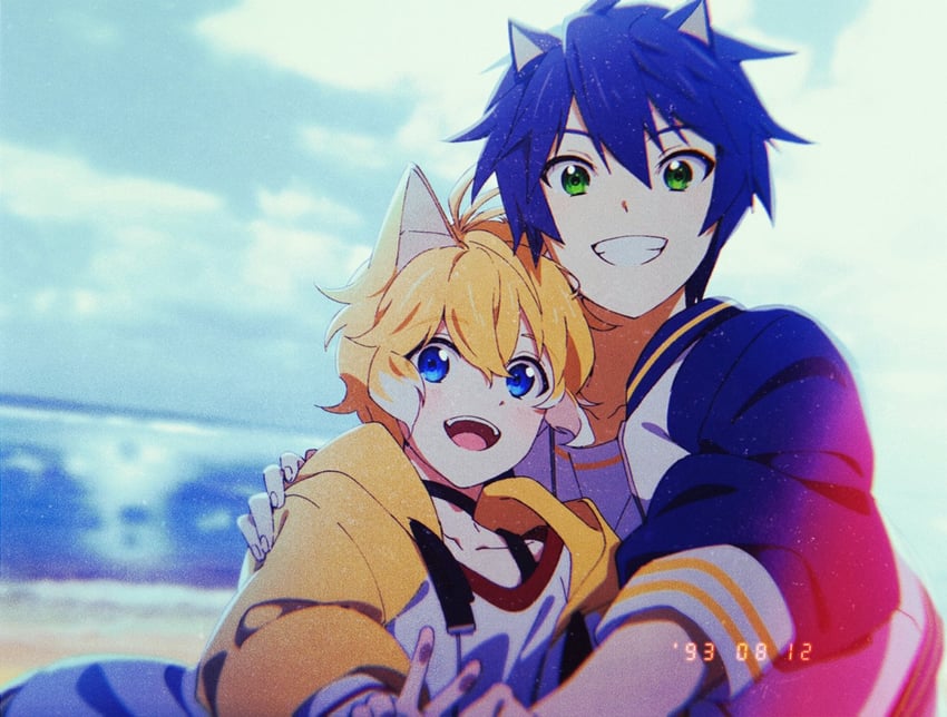 sonic the hedgehog and tails (sonic) drawn by banri_0917