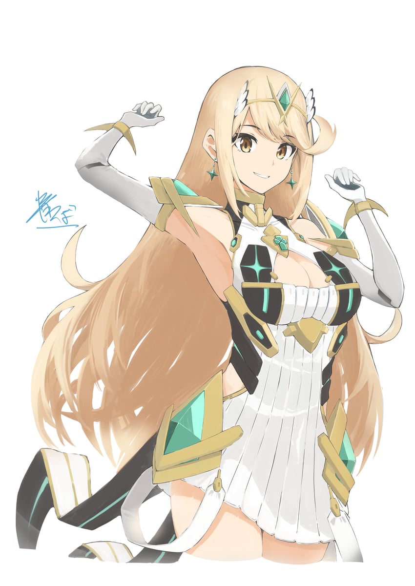 mythra (xenoblade chronicles and 1 more) drawn by aotsuba