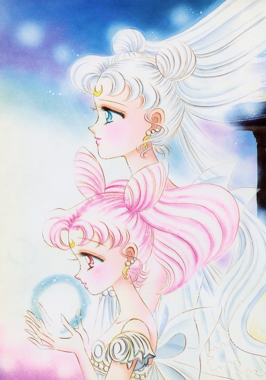 tsukino usagi, chibi usa, princess serenity, and small lady serenity (bishoujo senshi sailor moon) drawn by takeuchi_naoko