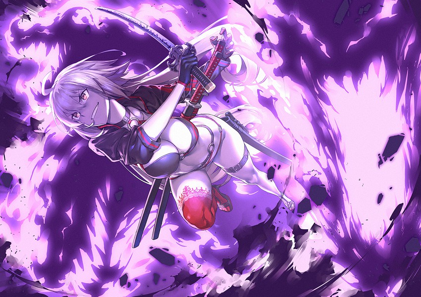 jeanne d'arc alter and purple demon (fate and 1 more) drawn by tatsuwo