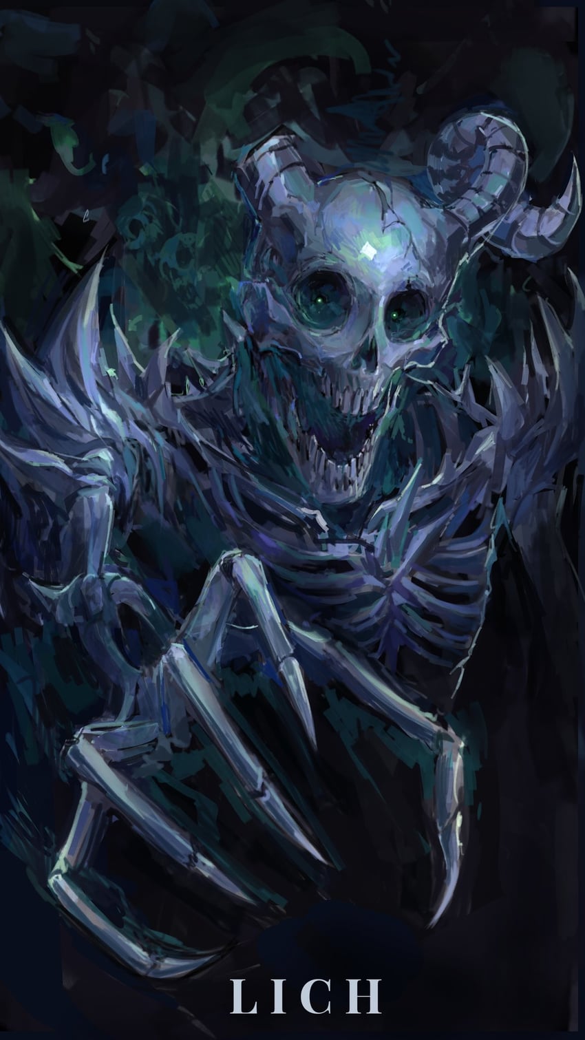 lich (adventure time and 1 more) drawn by nameno92372763