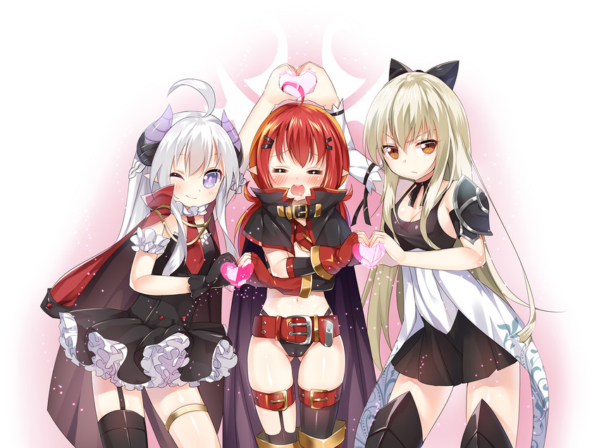 mofetousu furuna and yuna (pixiv fantasia and 1 more) drawn by mvv