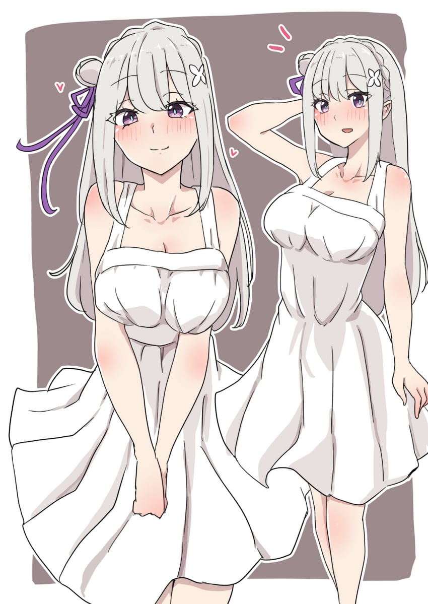 emilia (re:zero kara hajimeru isekai seikatsu) drawn by spvrud3z2
