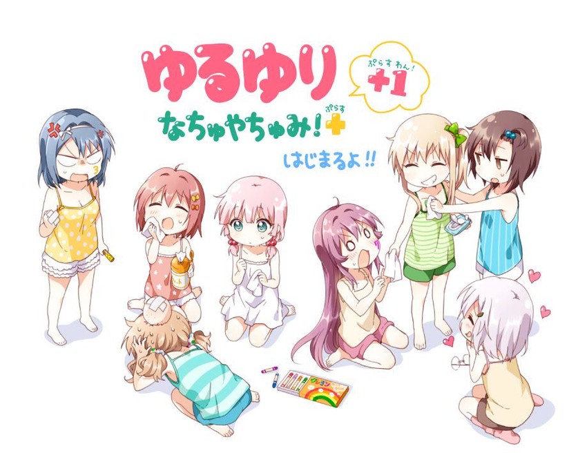 toshinou kyouko, akaza akari, funami yui, oomuro sakurako, yoshikawa chinatsu, and 3 more (yuruyuri and 1 more) drawn by namori