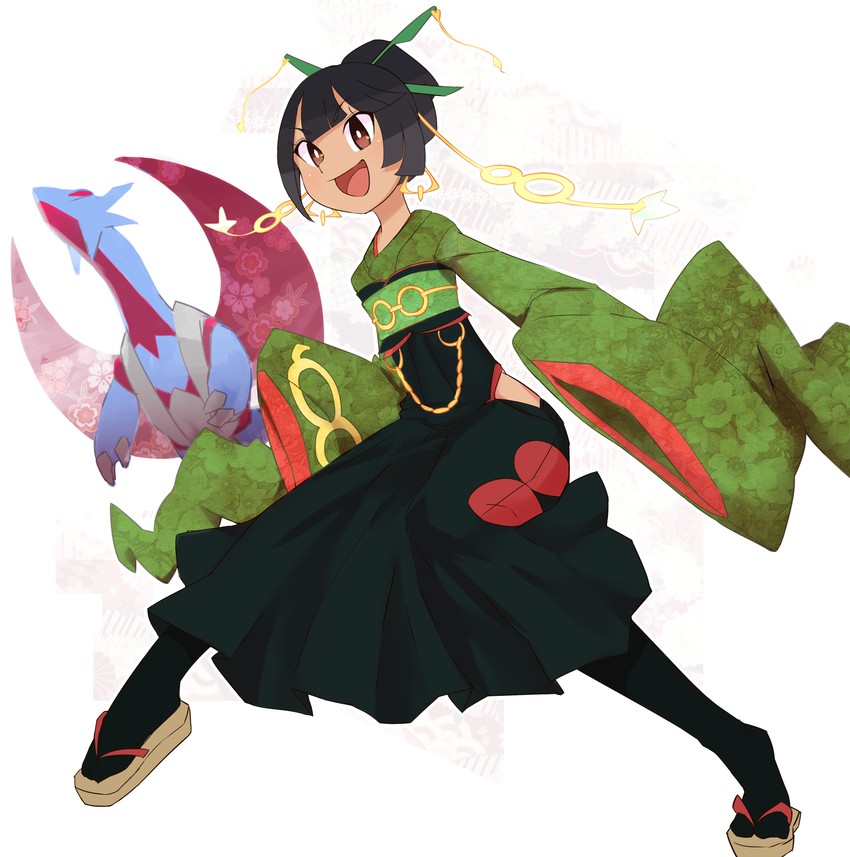 zinnia, salamence, and mega salamence (pokemon and 1 more) drawn by nyonn24