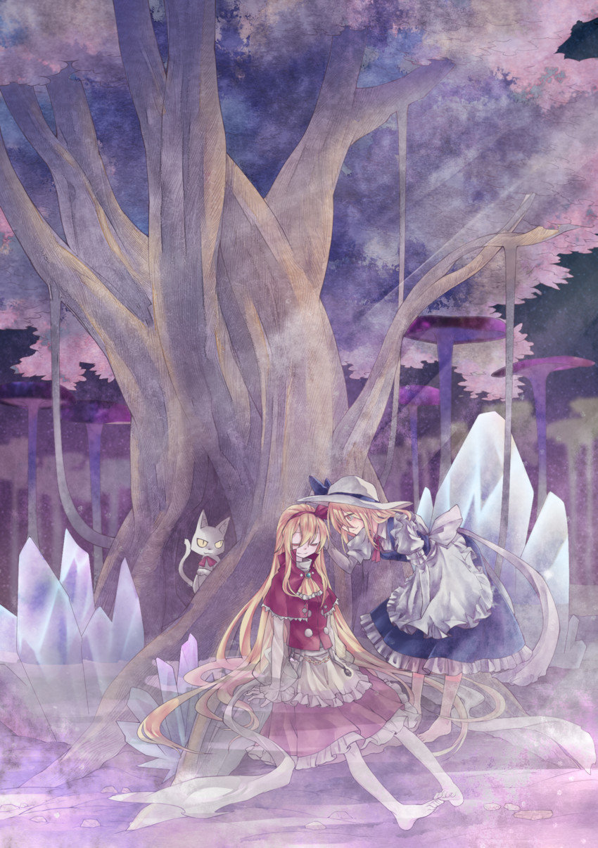 kana anaberal, ellen, and sokrates (touhou) drawn by beichen_xiaobei