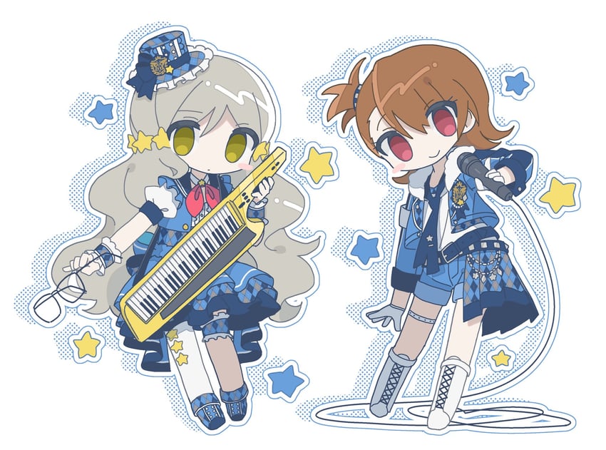 futami ami and handa roco (idolmaster and 2 more) drawn by 01sh110sush1