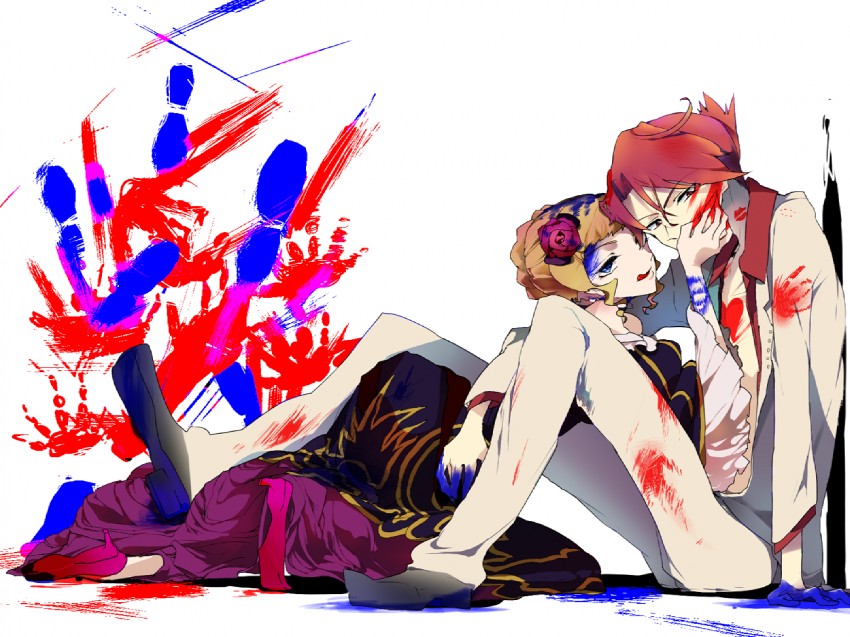 beatrice and ushiromiya battler (umineko no naku koro ni) drawn by mapi