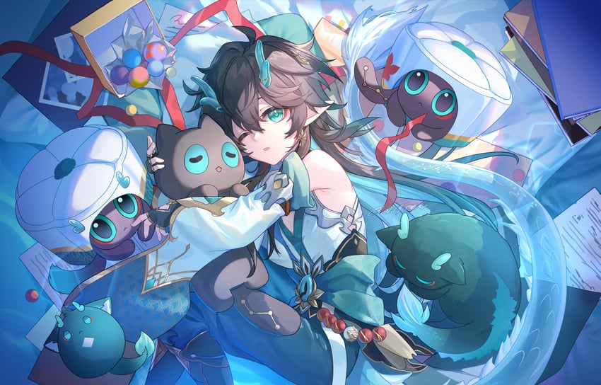 dan heng (honkai and 1 more) drawn by notstk