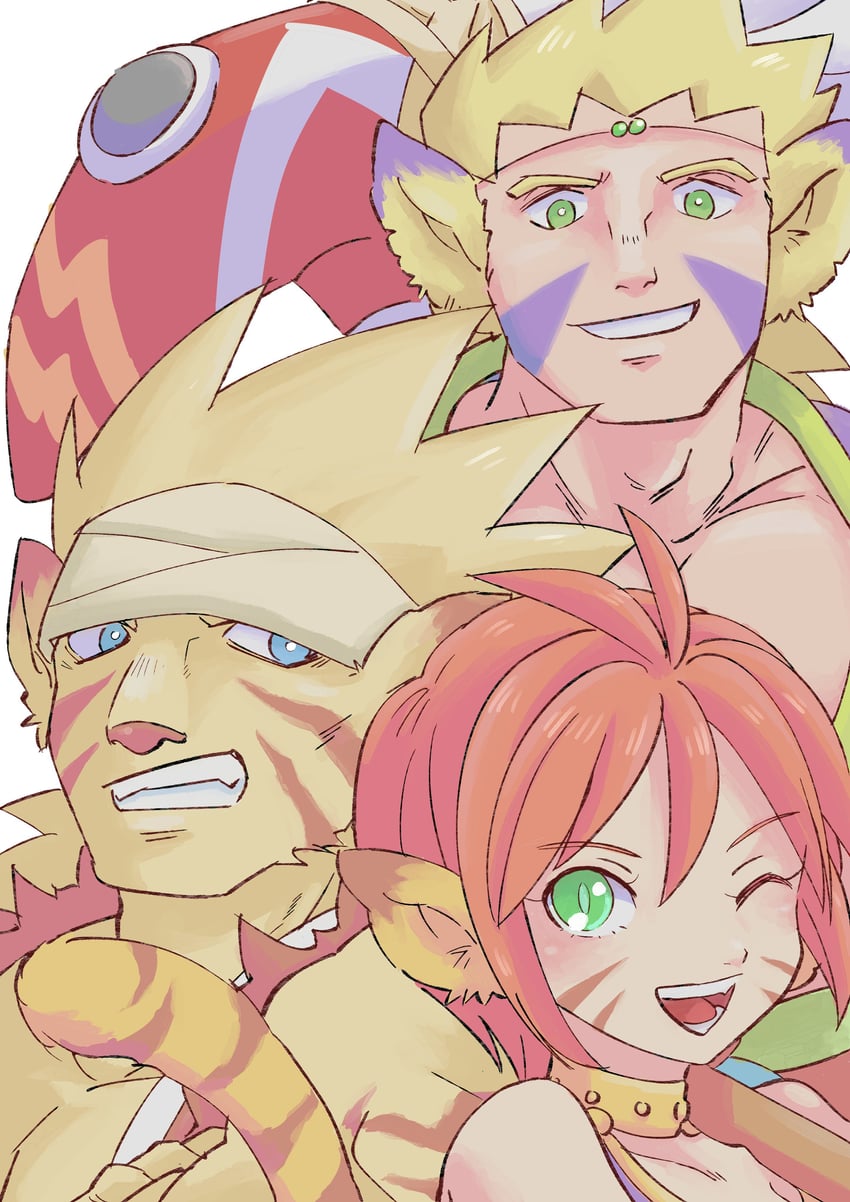 rinpoo chuan, rei, and cray (breath of fire and 3 more) drawn by damegamega