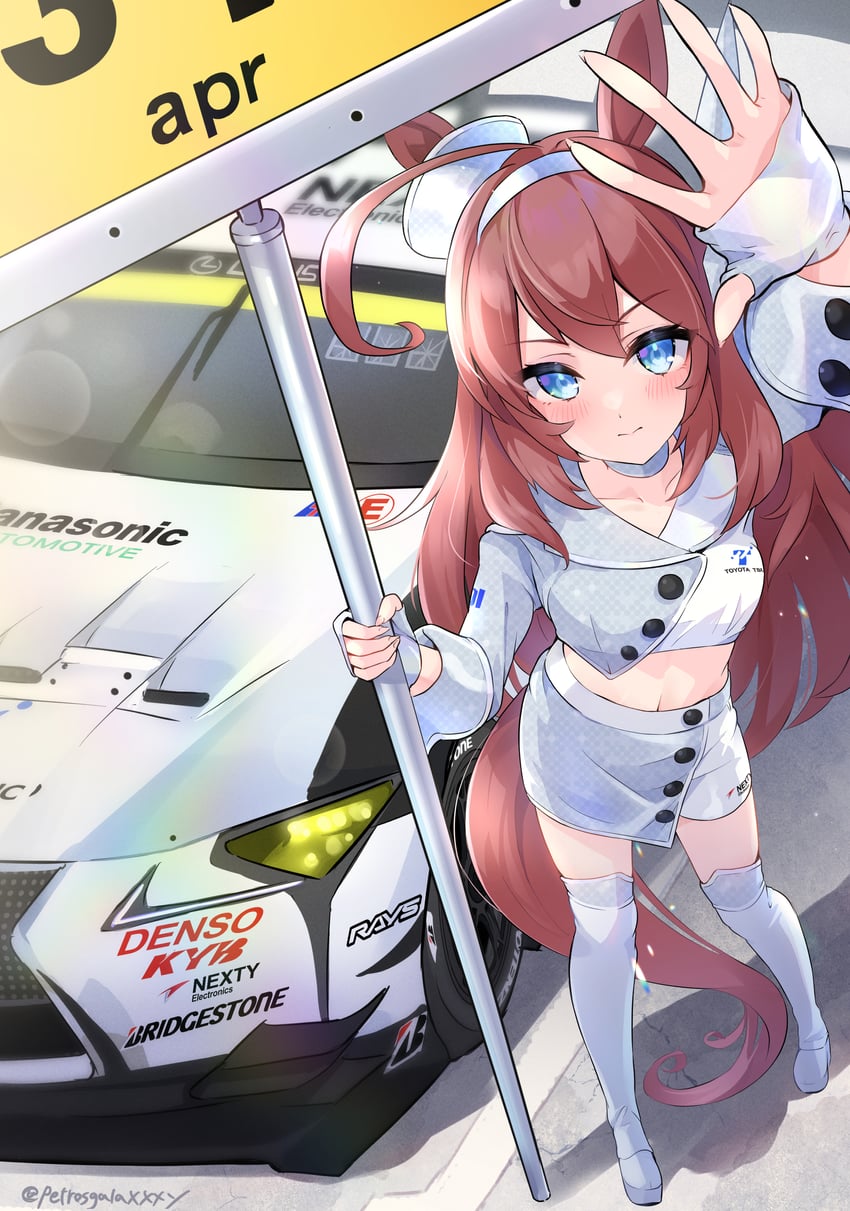 mihono bourbon (umamusume and 2 more) drawn by peteron