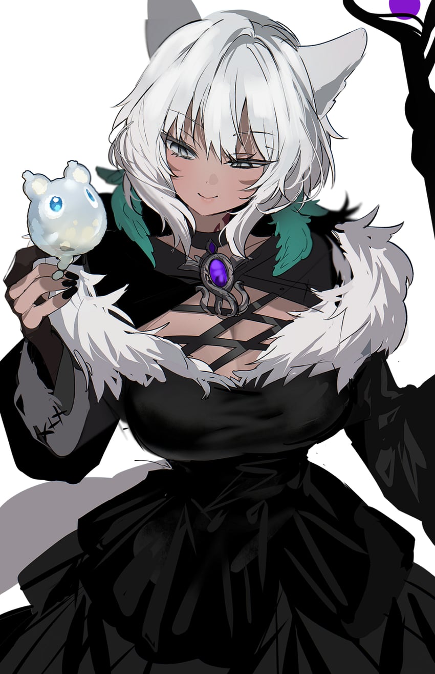 y'shtola rhul and nixie (final fantasy and 1 more) drawn by chu_yeon