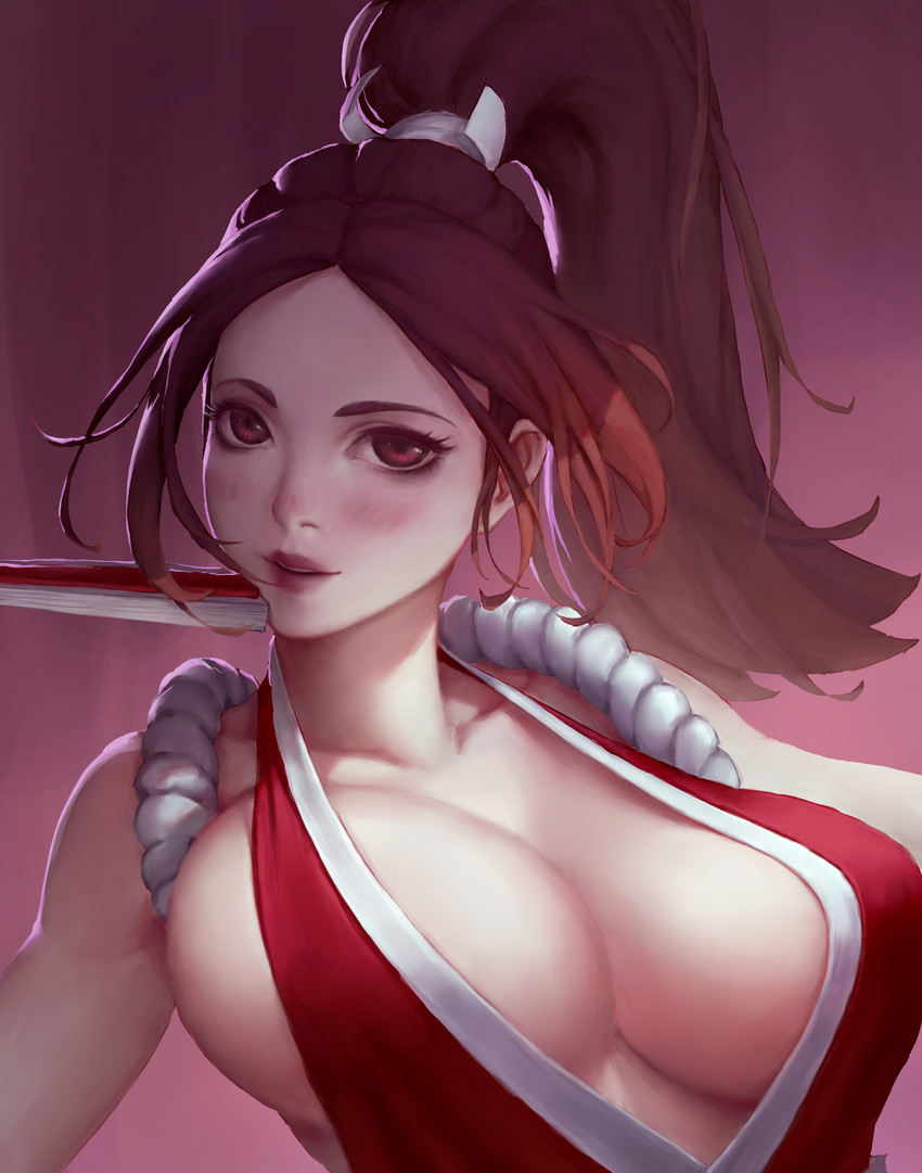 shiranui mai (the king of fighters and 1 more) drawn by guoxie