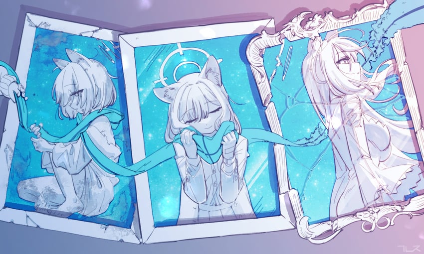 shiroko and shiroko terror (blue archive) drawn by hobgoblin-kim