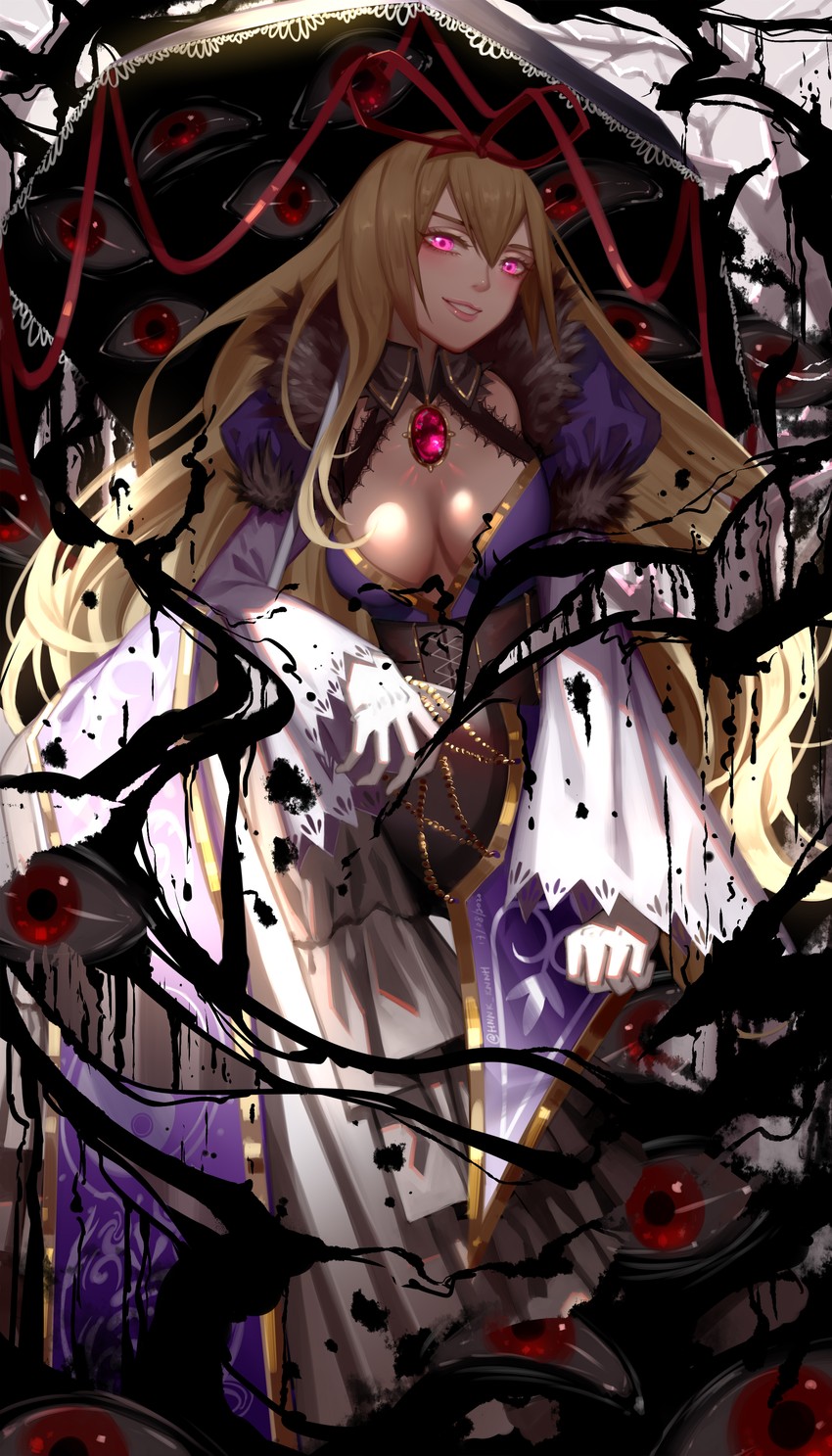 yakumo yukari (touhou and 1 more) drawn by ze_xia