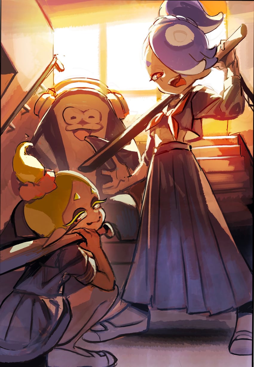 shiver, frye, and big man (splatoon and 1 more) drawn by nomu_(29_nom)